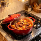 6QT Enameled Dutch Oven for Braising & Camping