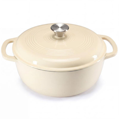 6QT Enameled Dutch Oven for Braising & Camping