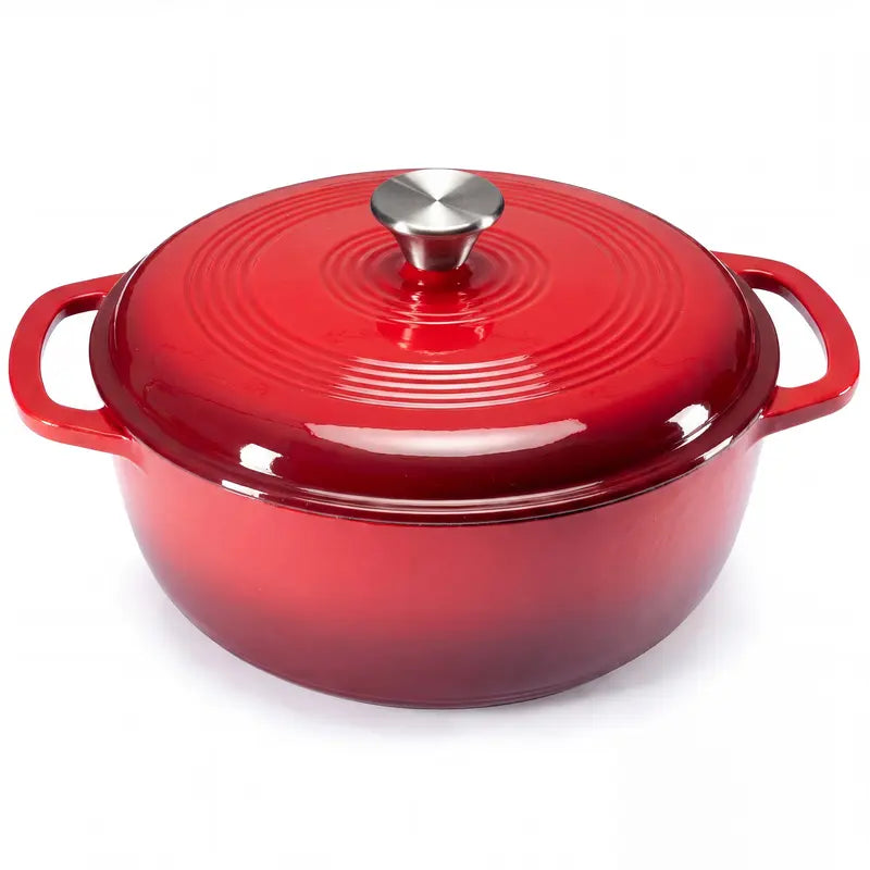 6QT Enameled Dutch Oven for Braising & Camping