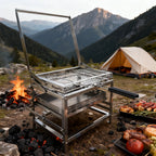 360° Rotation Adjustable Charcoal Rotating Grill