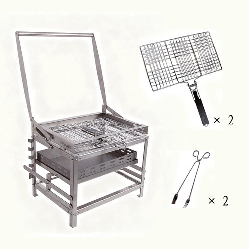 360° Rotation Adjustable Charcoal Rotating Grill